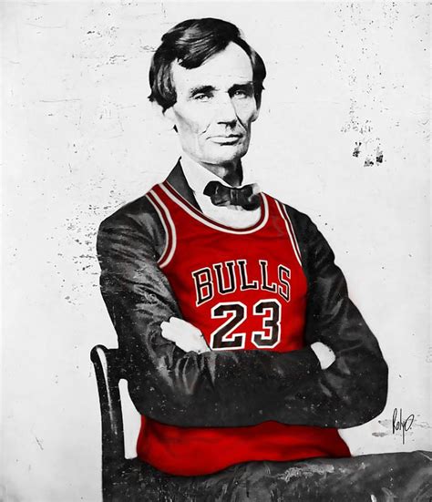 Abe Lincoln In A Bulls Jersey Drawing Abe Lincoln In A Bulls Jersey