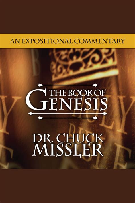 Listen To The Book Of Genesis Audiobook By Chuck Missler Free 30 Day