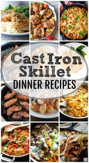 Cast Iron Skillet Dinner Recipes With The Title Overlay Reading Cast