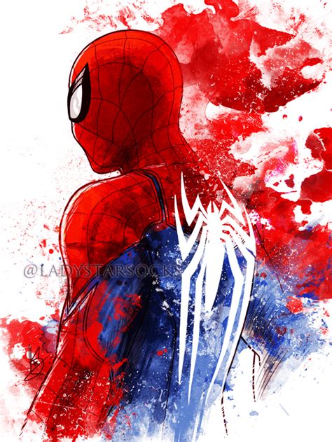 Spider Man Ps4 Art Credit Ladystarsocks Spidermanps4