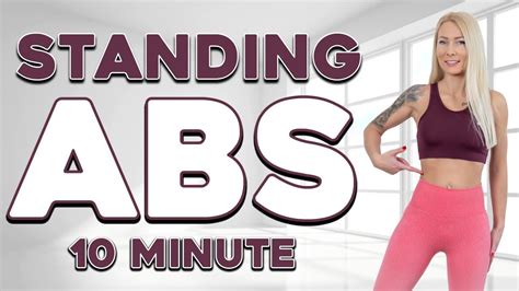 Min Standing Abs Workout To Get Ripped ABS No Equipment YouTube