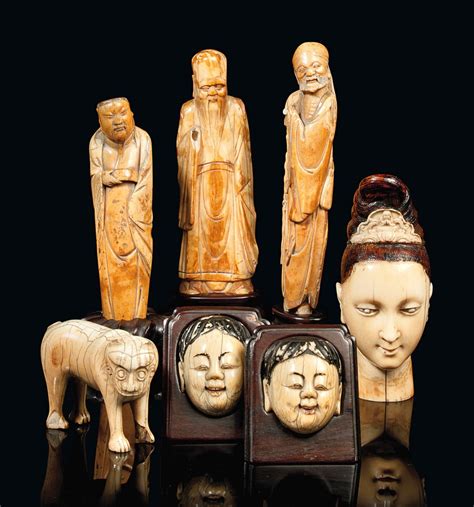 A Selection Of Chinese Ivory Carvings