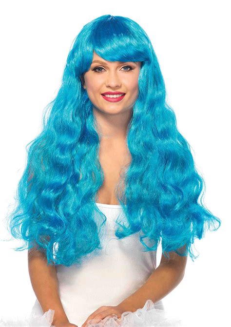 Pink Impulse Wigs Neon Blue Starbright Long Wavy Wig