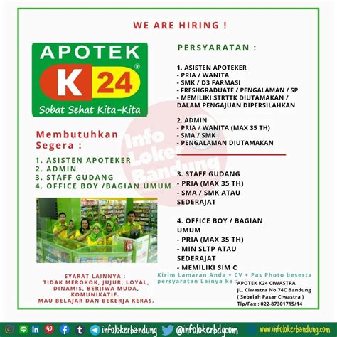 What is it like to work at apotek k24? Lowongan Kerja Apotek K24 Ciswastra Bandung April 2020 ...