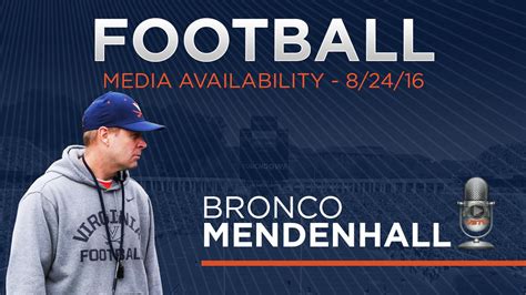 Namens de knvb geven algemeen directeur bert van oostveen en technisch manager jelle goes maandagavond een persconferentie na afloop van het congres over de toekomst van het. FOOTBALL: Bronco Mendenhall Press Conference - August 24 ...