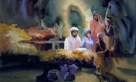 Watercolor Nativity Christmas Pinterest