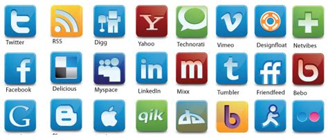 Social Media Icon List At Collection Of Social Media