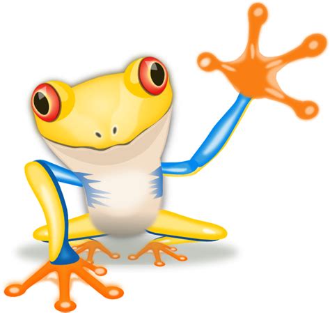 Waving Yellow Frog Clip Art At Vector Clip Art Online