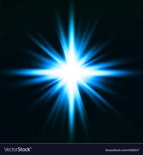 Light Flare Blue Effect Royalty Free Vector Image