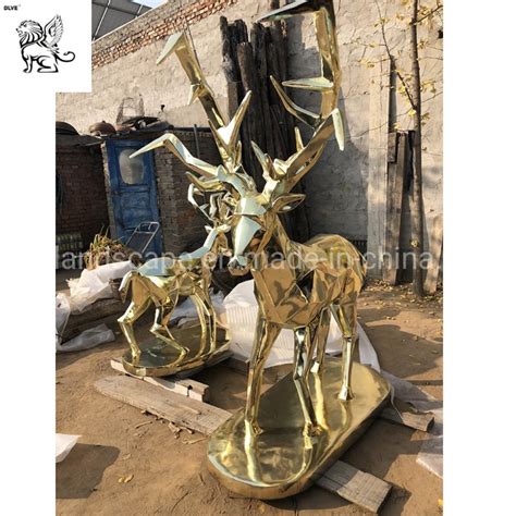 Supplier High Polished Shinning Resin Sculpture Fiberglass Elk Deer