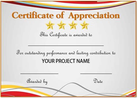 Certificate Of Appreciation For Employees Planner Regarding Free Free