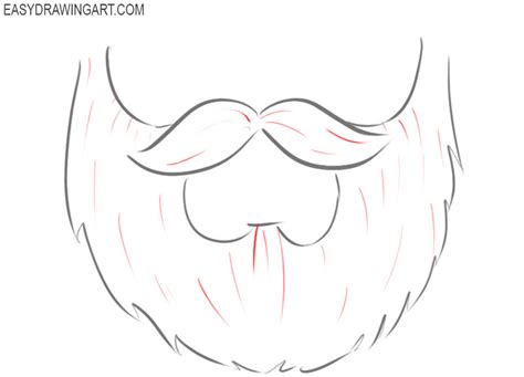 How To Draw A Beard Easy Drawing Art