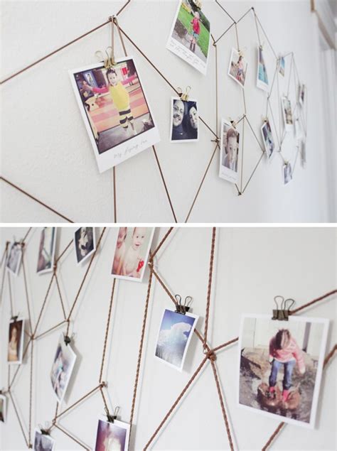 Ideas que te inspirarán para poner fotos en tu pared Raumideen diy Fotopräsentation