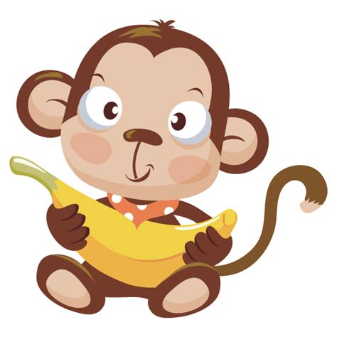 Clip Arts1629baby Monkey With Banana