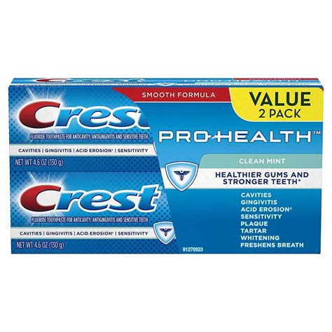 Crest Pro Health Smooth Formula Toothpaste Clean Mint Paste 46 Oz