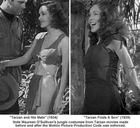 Pre And Hays Code Jane Maureen Osullivan Maureen Osullivan Tarzan Movie Tarzan