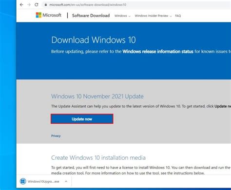 Windows 10 Update Assistant Tool Use It For Get November 2021 Update V21h2