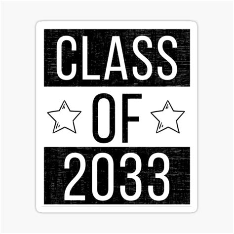 Class Of 2033 Graduation Sticker For Sale By Fameuxdesigns Redbubble