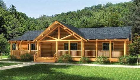 One Story Log Cabins Good Colors For Rooms