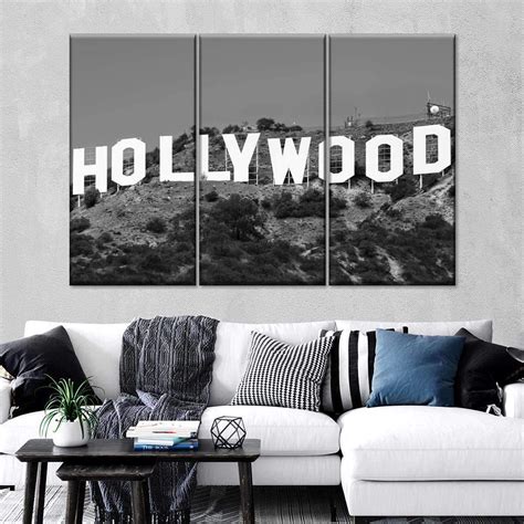 Hollywood Sign Wall Art Photography Movie Room Decor Cinema Room