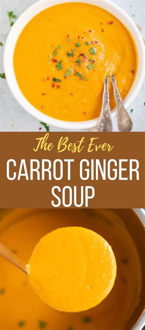 Carrot Ginger Soup Recipe Vegan Carrot Soup Curried Carrot Soup