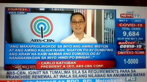 Latest News Update Of ABS CBN Shutdown YouTube