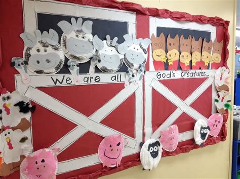 My farm animal bulletin board. | Farm preschool, Preschool crafts, Farm theme preschool