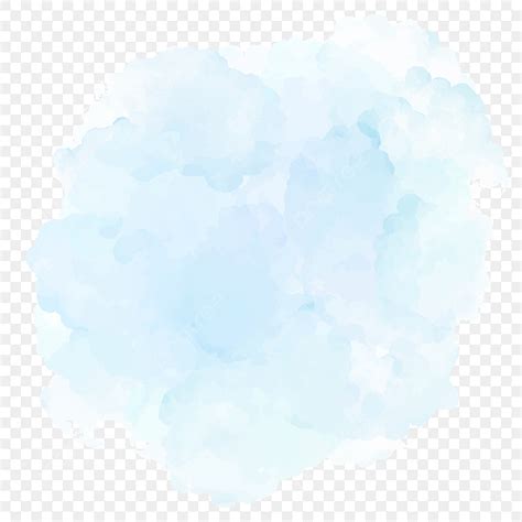 Abstrak Watercolor Splash Dengan Warna Biru Pastel Awan Langit Cat