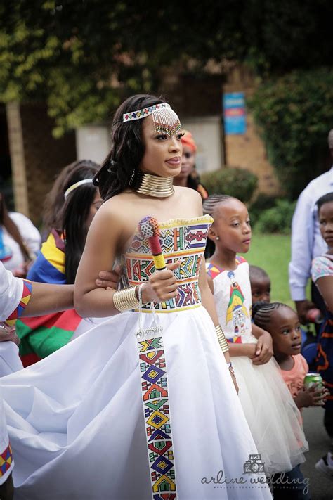 Zulu Traditional Wear Inspired White Wedding Gown Zulu Traditional Attire South African