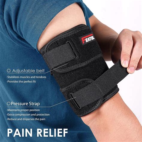 Featol Bicep Tendonitis Brace Compression Sleeve Support Upper Arm