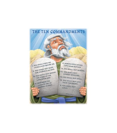 Ten Commandments Wall Chart — One Stone Biblical Resources