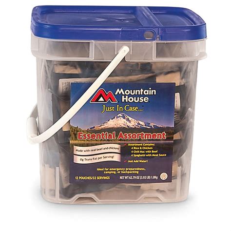 Existing members, register your account today for more benefits! Mountain House Essential Assortment Emergency Food Bucket ...