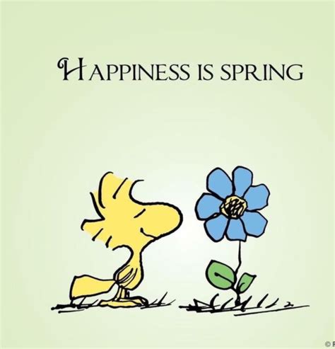 A Cartoon Character Holding A Flower With The Caption Happiness Is Spring