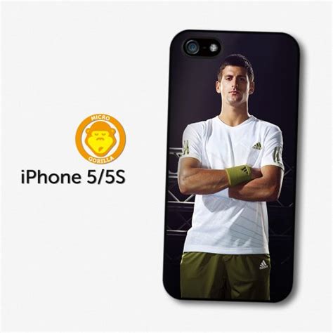 Novak Djokovic White And Green Portrait Tennis Player Coque Pour Iphone 5
