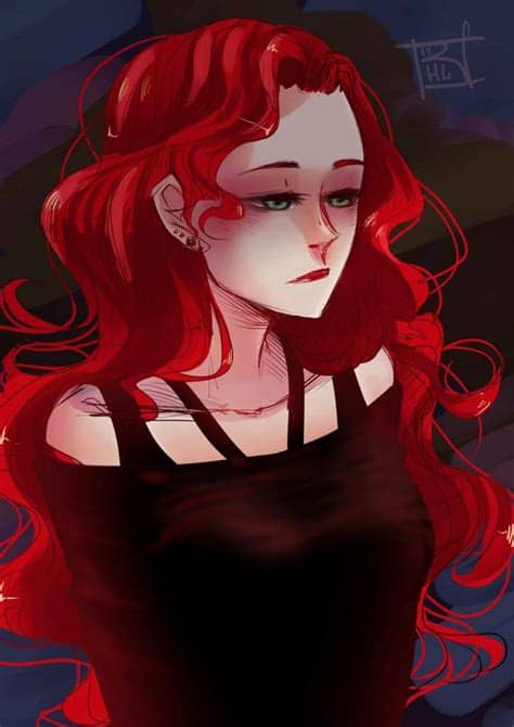 Since valentine's day already passed and even though it's kinda late, i decided to do a anime hair color represented by valentine's day. A girl with red hair (commission) | Anime Art Amino