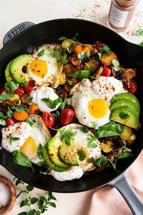 Break an egg into each well. Mexican Potato Hash with Fried Eggs - The Original Dish