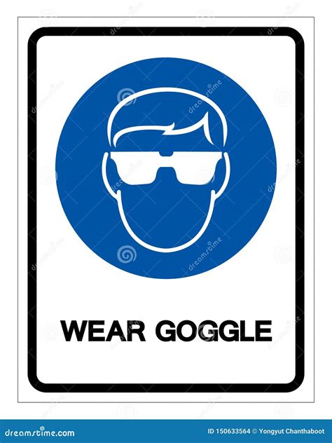 wear goggle symbol sign vector illustration isolate on white background label eps10 stock