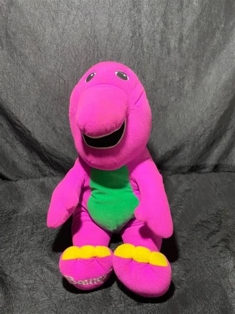 Vintage 1992 Talking Barney Playskool 18 Plush Talking Dinosaur Works