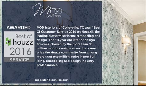 Mod Interiors Of Colleyville Tx Awarded Best Of Houzz 2016 Over 35