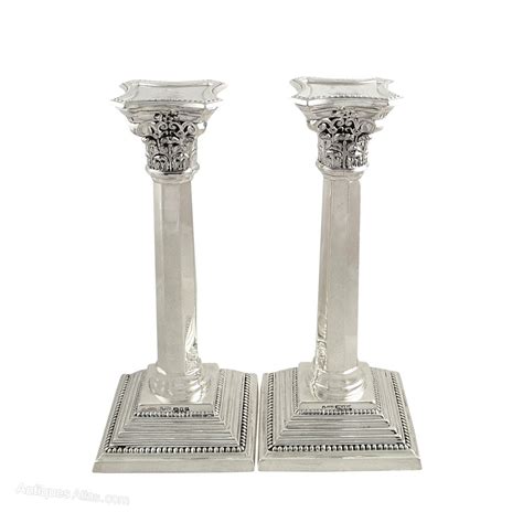 Antiques Atlas Pr Antique Sterling Silver 8 Candlesticks 1954