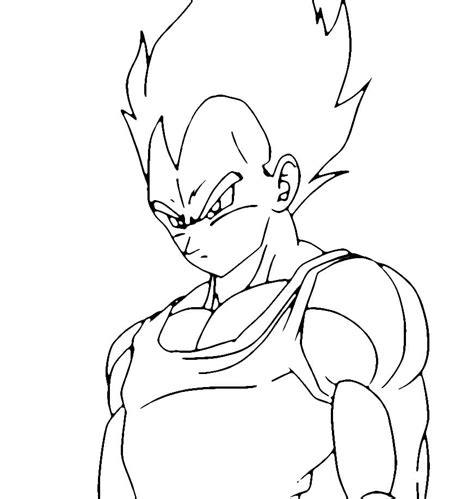 Drawing Of Vegeta Coloring Page Download Print Or Color Online For Free