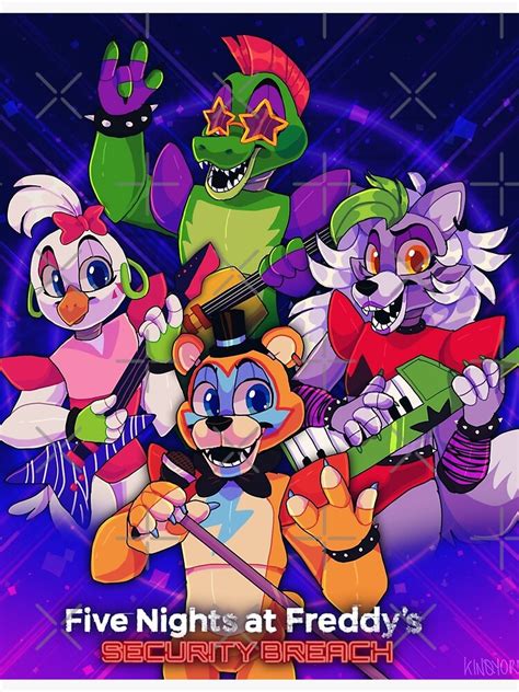 Five Nights At Freddys Posters Fnaf Security Breach Fanart Poster