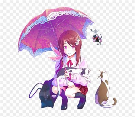 Anime Girl Under The Umbrella