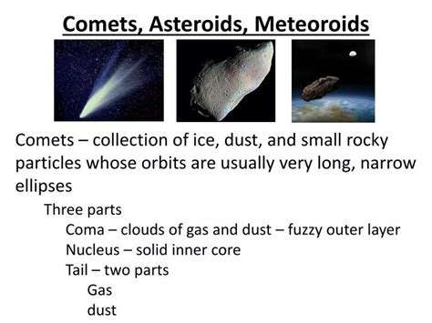 Ppt Comets Asteroids Meteoroids Powerpoint Presentation Free