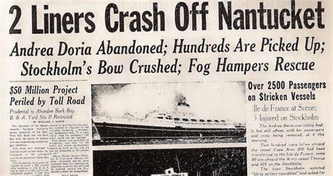 The Sinking Of The Andrea Doria And The Crash That Caused It