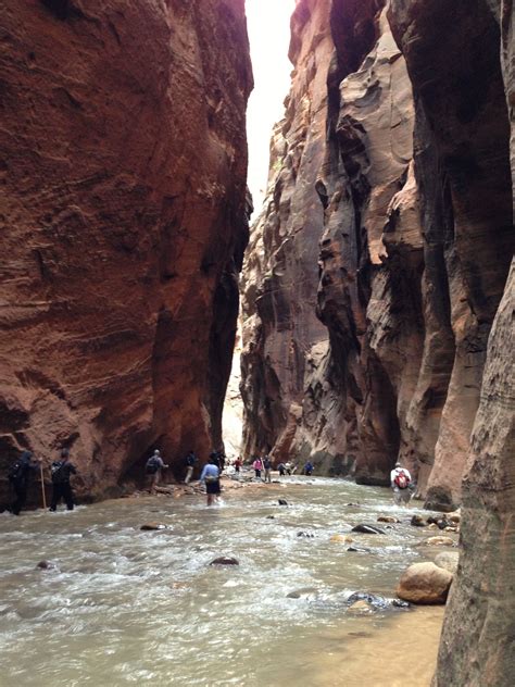 The Narrows Zion Park Utah In A Section Called Wall Street With