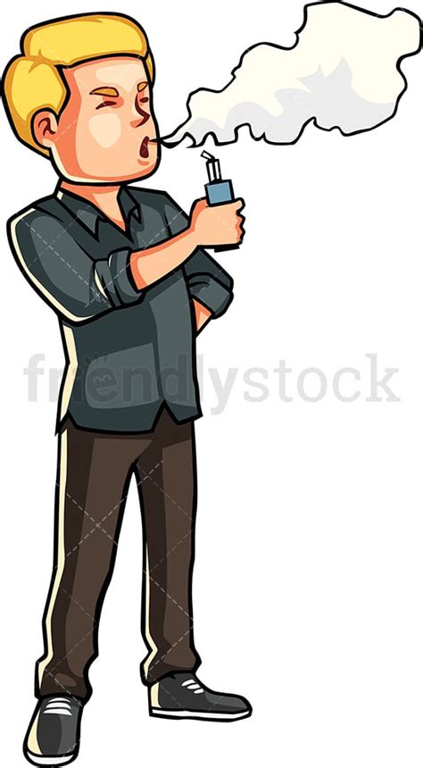 Cartoon Man Smoking Clipart