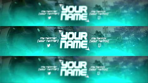 Blue Gaming Banner Template 1 Youtube