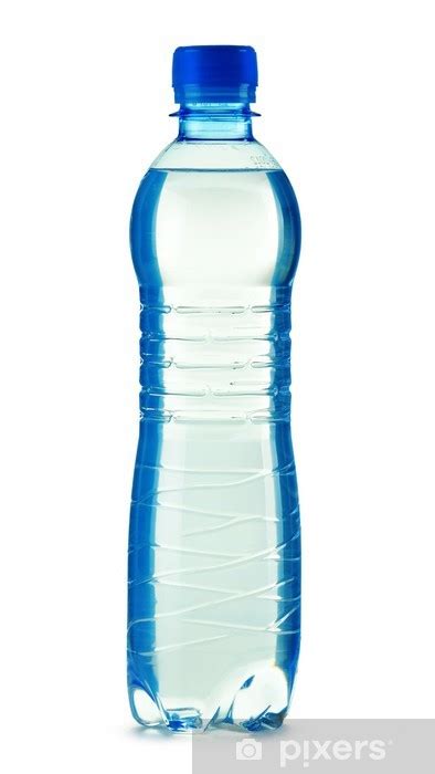 Naklejka Poliwęglan plastikowa butelka wody mineralnej samodzielnie na białym tle PIXERS PL