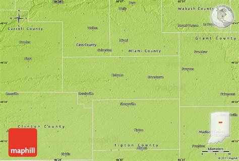 Physical Map Of Howard County